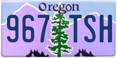 OR license plate 967TSH