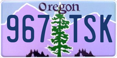 OR license plate 967TSK