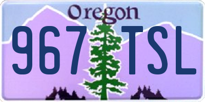OR license plate 967TSL