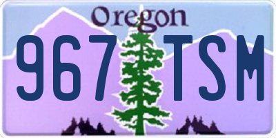 OR license plate 967TSM
