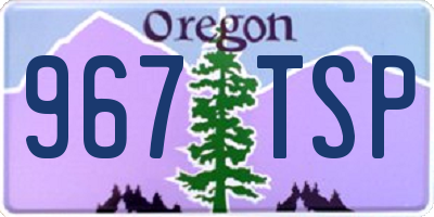 OR license plate 967TSP