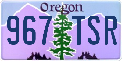 OR license plate 967TSR