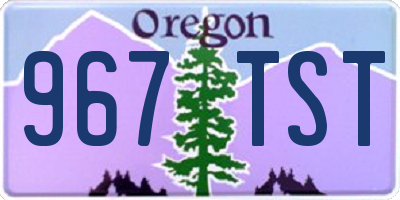 OR license plate 967TST