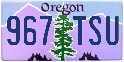 OR license plate 967TSU