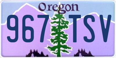 OR license plate 967TSV