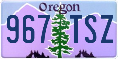 OR license plate 967TSZ