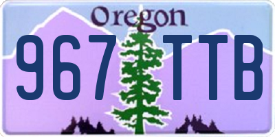 OR license plate 967TTB