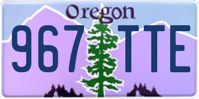 OR license plate 967TTE