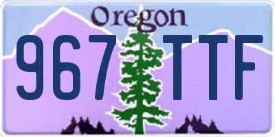 OR license plate 967TTF