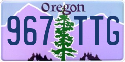 OR license plate 967TTG