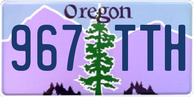 OR license plate 967TTH