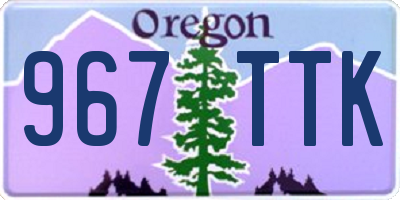 OR license plate 967TTK