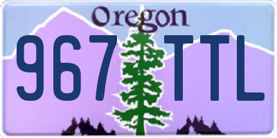 OR license plate 967TTL