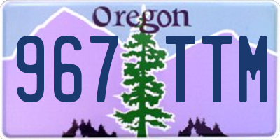 OR license plate 967TTM