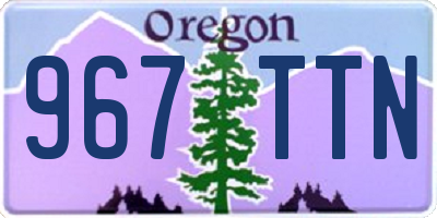 OR license plate 967TTN