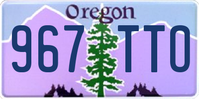 OR license plate 967TTO