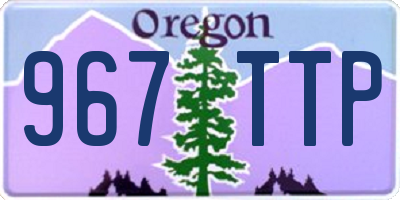 OR license plate 967TTP