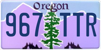 OR license plate 967TTR