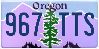 OR license plate 967TTS