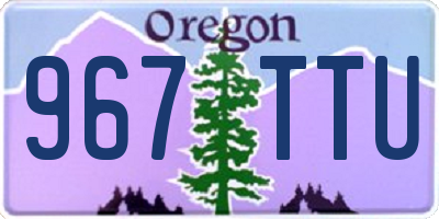 OR license plate 967TTU