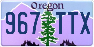 OR license plate 967TTX