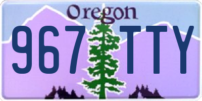 OR license plate 967TTY