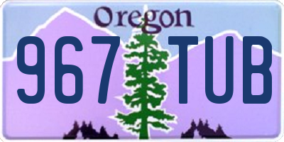 OR license plate 967TUB