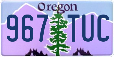 OR license plate 967TUC