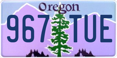 OR license plate 967TUE