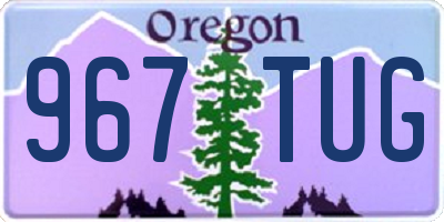 OR license plate 967TUG
