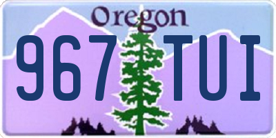 OR license plate 967TUI