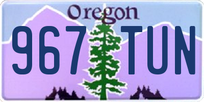 OR license plate 967TUN