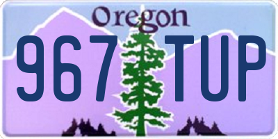 OR license plate 967TUP