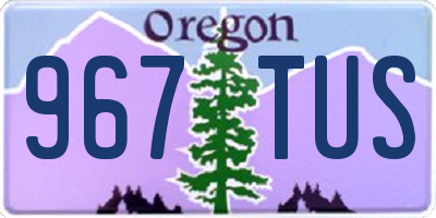 OR license plate 967TUS