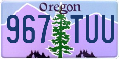 OR license plate 967TUU