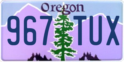 OR license plate 967TUX