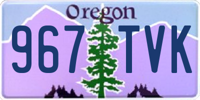 OR license plate 967TVK