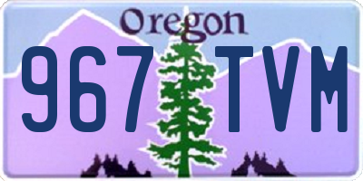 OR license plate 967TVM