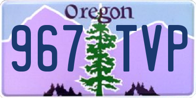 OR license plate 967TVP