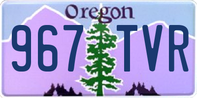 OR license plate 967TVR