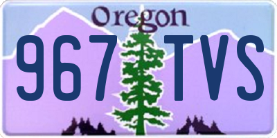 OR license plate 967TVS