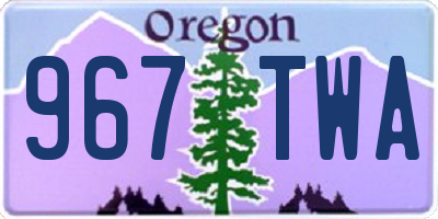 OR license plate 967TWA