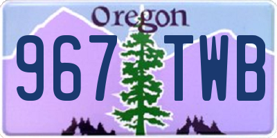 OR license plate 967TWB