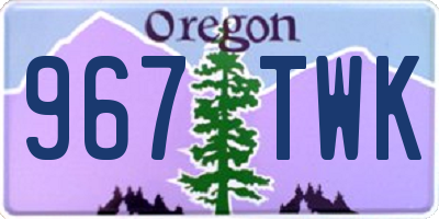 OR license plate 967TWK