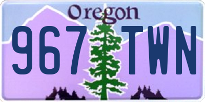 OR license plate 967TWN