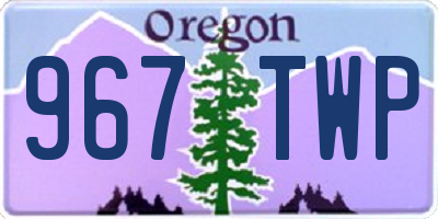 OR license plate 967TWP