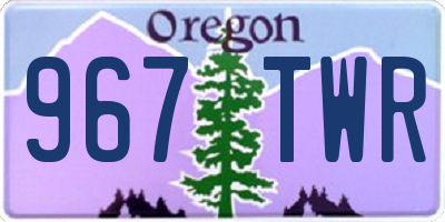 OR license plate 967TWR