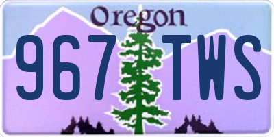 OR license plate 967TWS