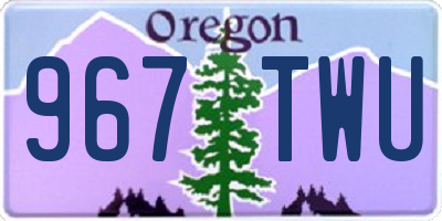 OR license plate 967TWU