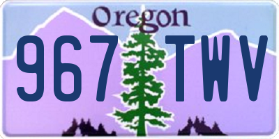 OR license plate 967TWV